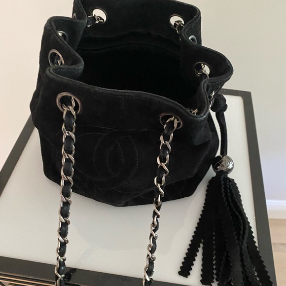 Chanel Rare 90s Micro Mini Drawstring CC Logo Bag - Picture 5 of 7